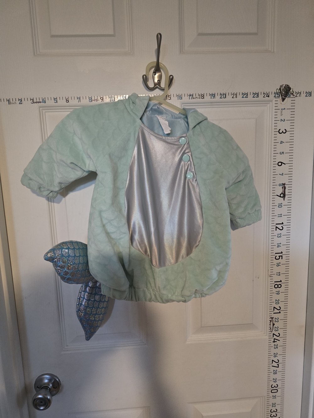 adidas Kids Mint Green Mermaid Costume Jacket with Silver Panel